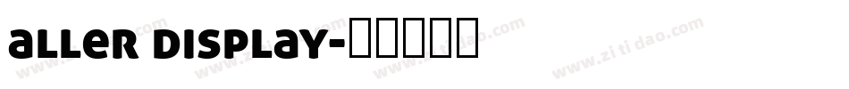 aller display字体转换